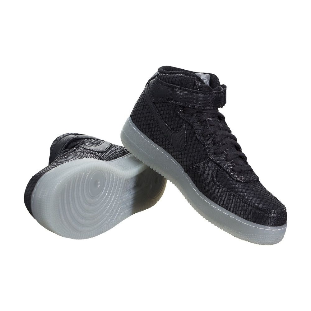 NIKE AIR FORCE 1 07 MID LV8 MEN'S SHOE BLACK/BLACK